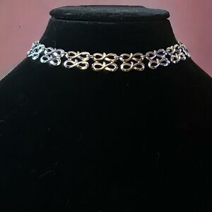 Vintage Barclay swirly link choker necklace